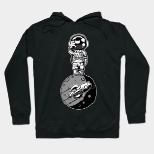 Astronaut Standing on The Moon Hoodie